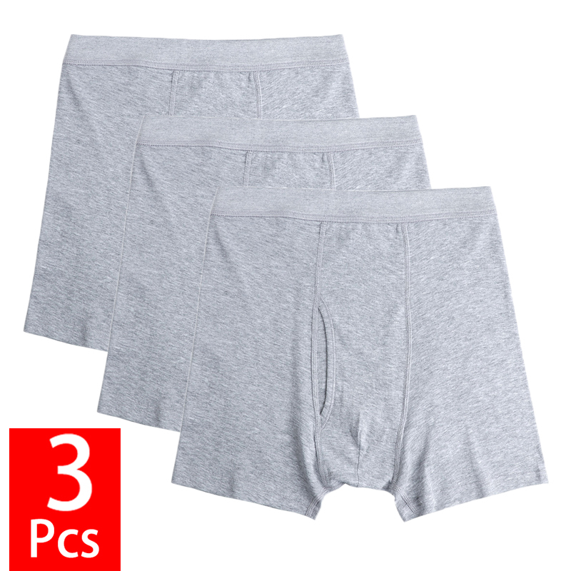 Boxer Brief Pack Cotton - 3 pçs/lote calcinha masculina de cintura